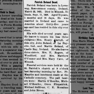 The Bolands of County Roscommon